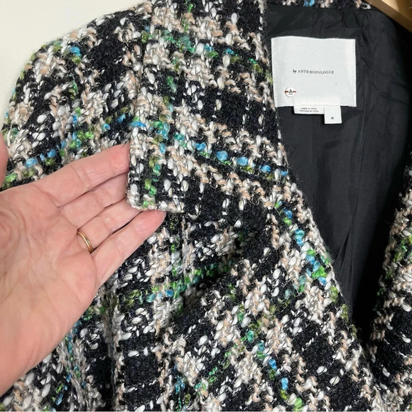 By Anthropologie Double-Breasted Tweed Coat old preppy oversized modern preppy - Picture 6 of 12